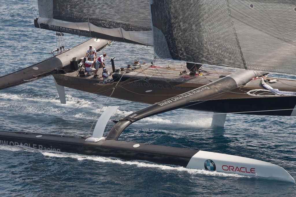 BMW ORACLE Racing - 90 ft Trimaran testings © BMW Oracle Racing Photo Gilles Martin-Raget http://www.bmworacleracing.com