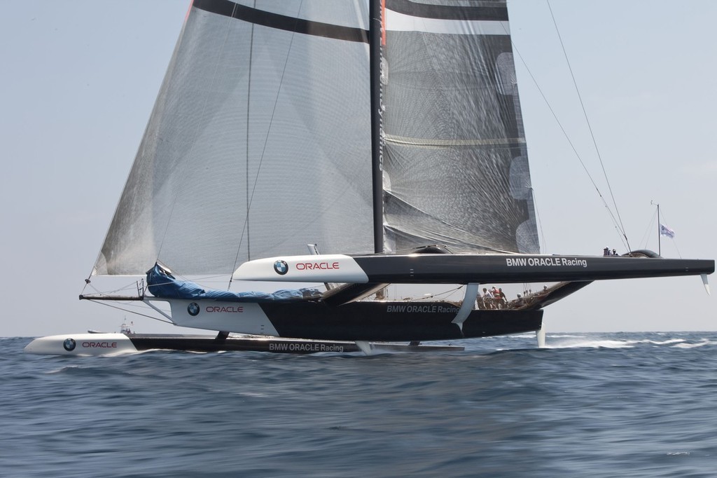 BMW ORACLE Racing - 90 ft Trimaran testings © BMW Oracle Racing Photo Gilles Martin-Raget http://www.bmworacleracing.com