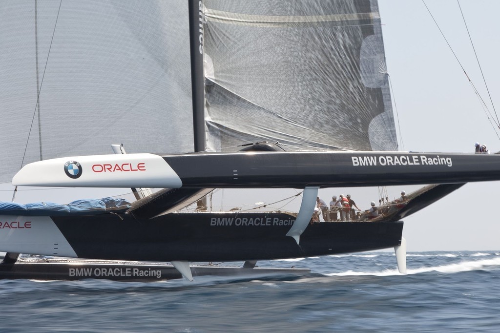 BMW ORACLE Racing - 90 ft Trimaran testings © BMW Oracle Racing Photo Gilles Martin-Raget http://www.bmworacleracing.com