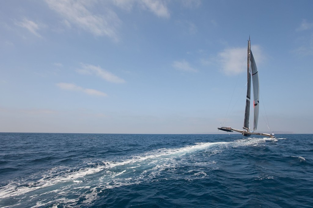 BMW ORACLE Racing - 90 ft Trimaran testings © BMW Oracle Racing Photo Gilles Martin-Raget http://www.bmworacleracing.com