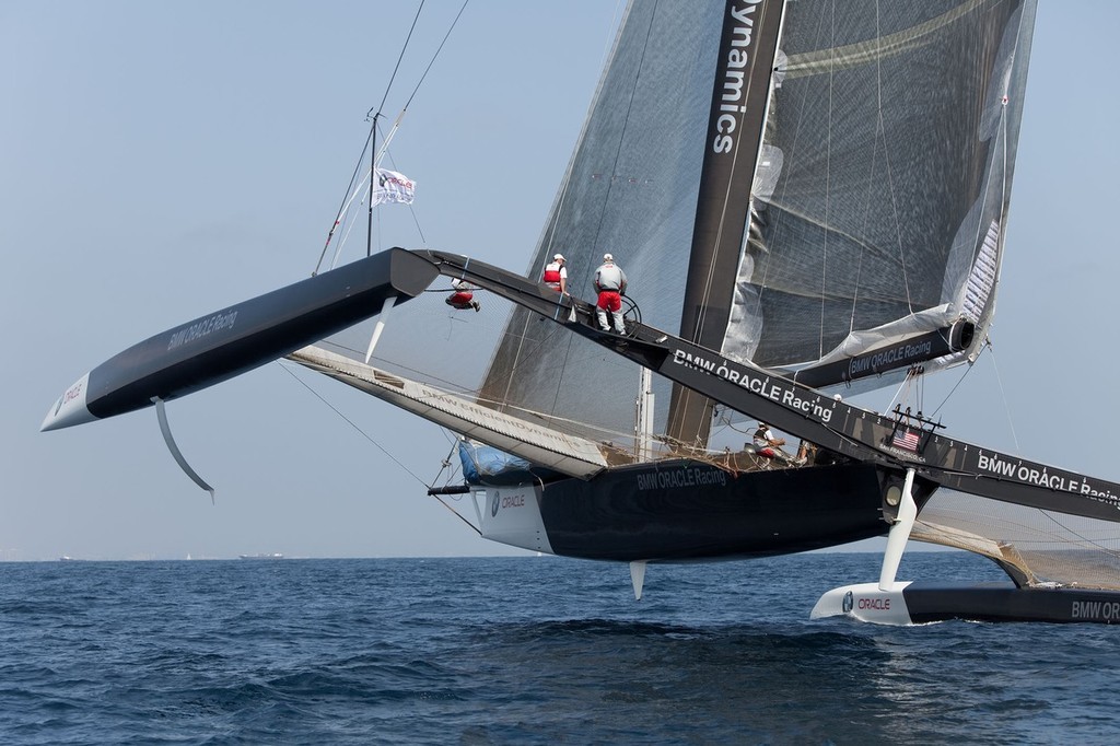 BMW ORACLE Racing - 90 ft Trimaran testings © BMW Oracle Racing Photo Gilles Martin-Raget http://www.bmworacleracing.com