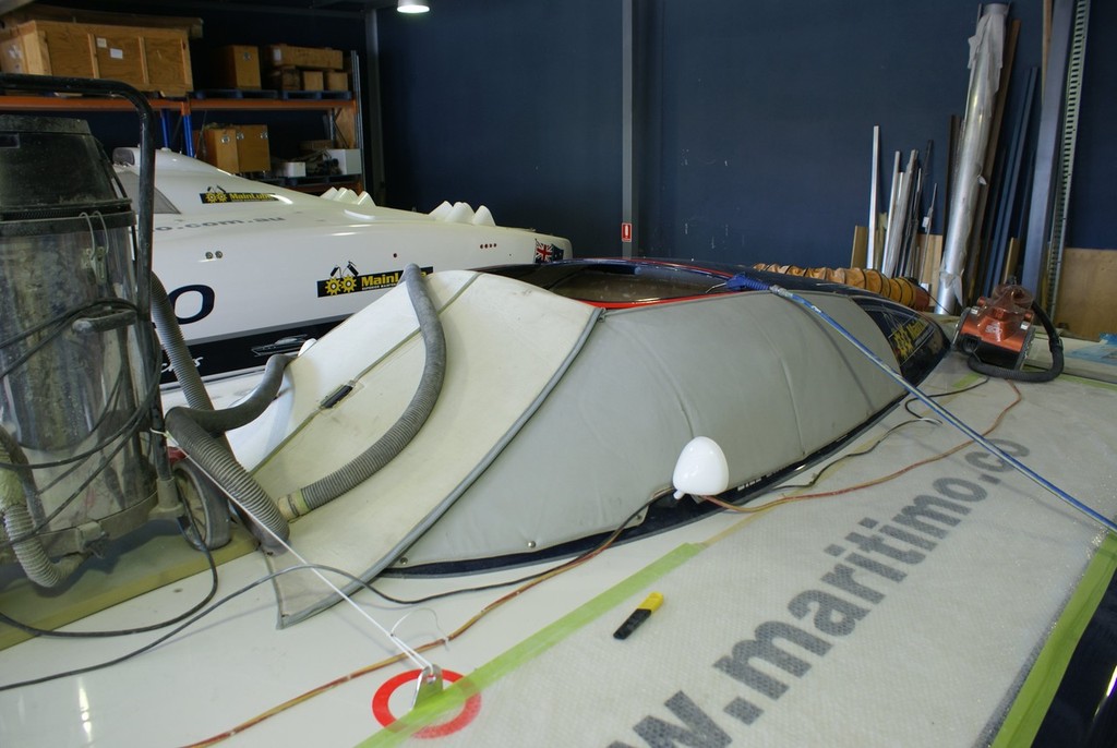 'Maritimo #11', first boat of the Maritimo Offshore Race Team to undergo the safety upgrades.  - at maritimo safety #1 photo copyright Bob Wonders taken at  and featuring the  class