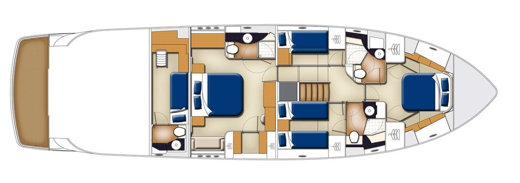 Interior layout of the new Riviera 5800 Sport Yacht photo copyright Riviera . taken at  and featuring the  class
