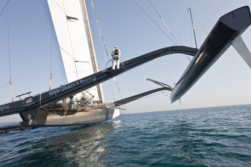 33rd America’s Cup - BMW ORACLE Racing - Wing trials, Day 5 © BMW Oracle Racing Photo Gilles Martin-Raget http://www.bmworacleracing.com
