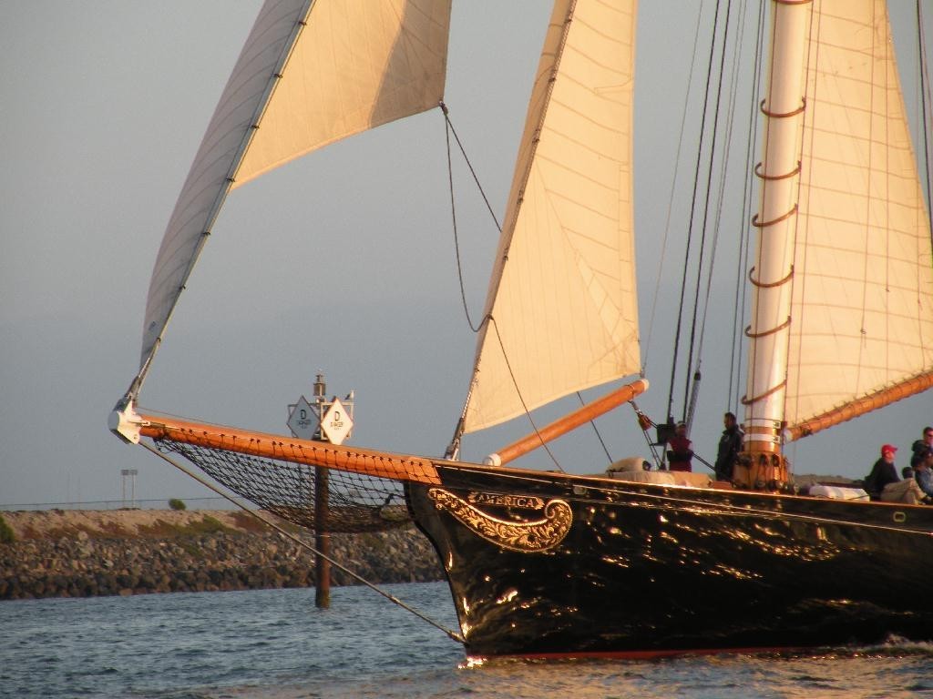 Schooner 'America' sunset time in San Diego photo copyright Warren Allan taken at  and featuring the  class
