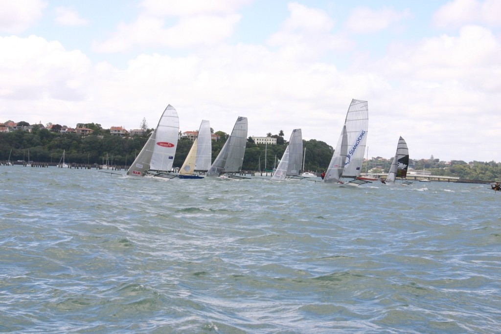 Start of Race 3 - NZ 18ft Skiff Nationals © Katrina Webster