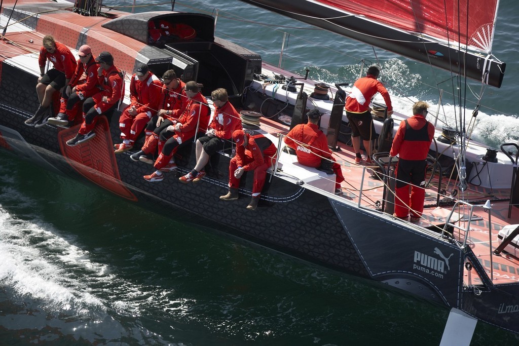 For EDITORIAL USE only, please credit: Sally Collison/PUMA Ocean Racing

The new PUMA Ocean Racing Volvo Open 70 ``il mostro`` goes training in the waters off Newport, Rhode Island.  Il Mostro's deisgn is painted to resemble, and is also named after, a brand of PUMA training shoe.

The 2008-09 Volvo Ocean Race will be the 10th running of this ocean marathon. Starting from Alicante in Spain on 4 October 2008, it will for the first time, take in ports in Asia. Spanning some 39,000 nautical miles photo copyright Sally Collison/PUMA Ocean Racing http://www.sallycollison.com taken at  and featuring the  class