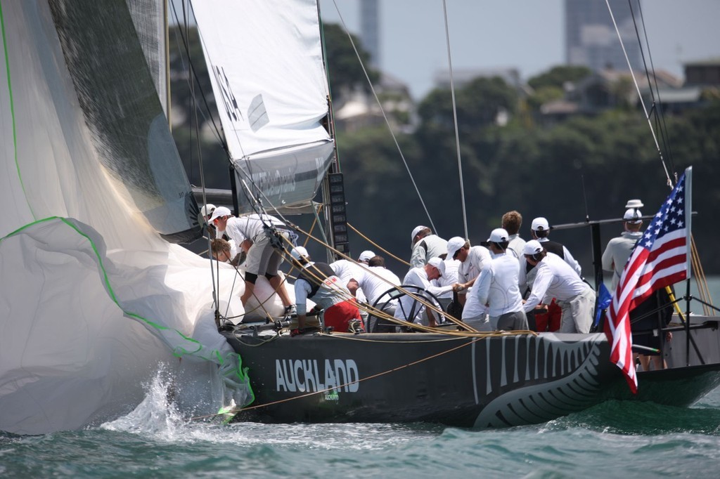 BMW ORACLE Racing training with Emirates Team New Zealand on two BMW ORACLE Racing boats provided to Louis Vuitton Pacific Series © BMW Oracle Racing Photo Gilles Martin-Raget http://www.bmworacleracing.com
