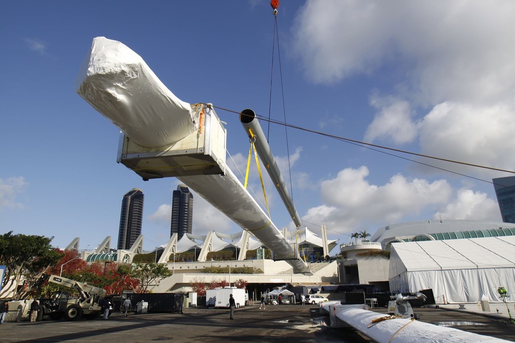 BMW Oracle Racing crew pack up the base in San Diego  © BMW Oracle Racing Photo Gilles Martin-Raget http://www.bmworacleracing.com