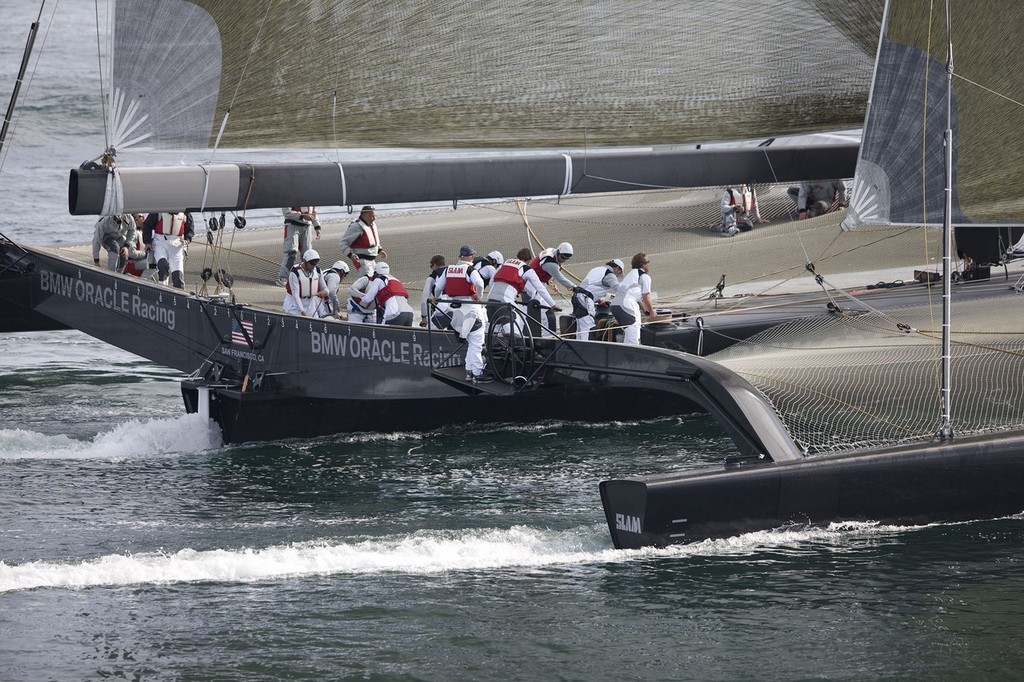 A Deed of Gift Match in the 90fters would be avoided if the parties settled under Mutual Consent for the 33rd America’s Cup © BMW Oracle Racing Photo Gilles Martin-Raget http://www.bmworacleracing.com