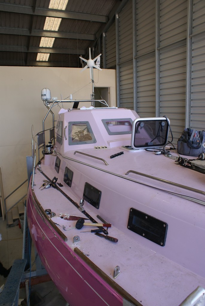 Ready for workman to begin - the team at Gold Coast City Marina will attempt to do a five week job in 10-days! photo copyright Bob Wonders taken at  and featuring the  class