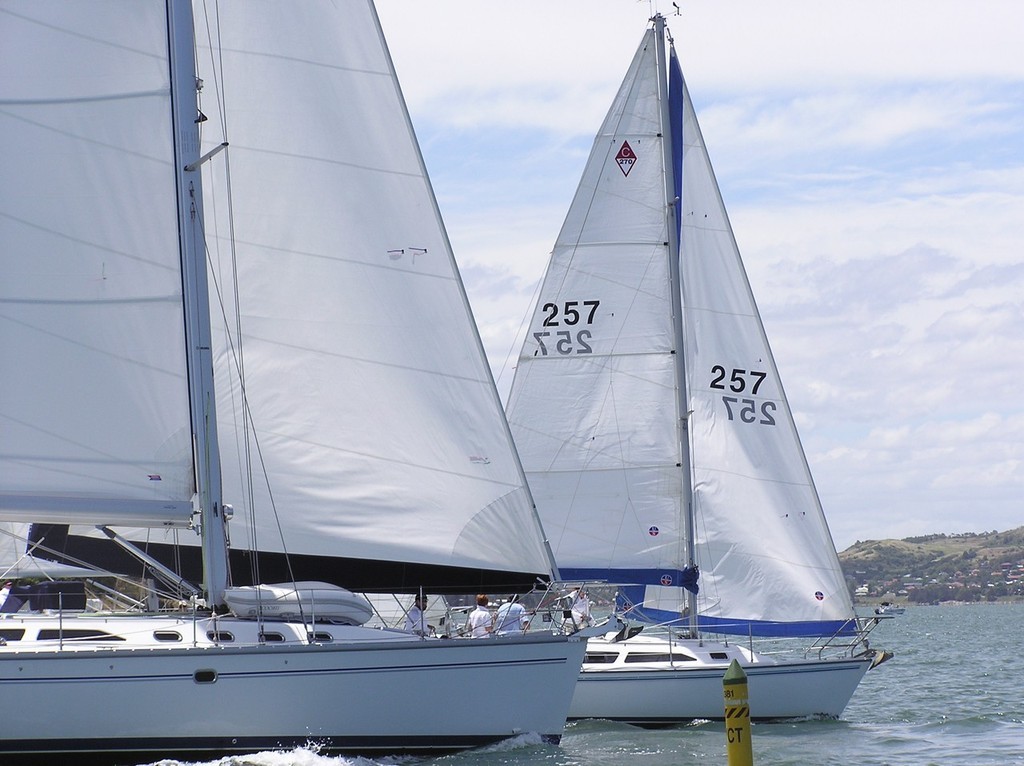 The biggest and smallest of the fleet - Catalina Yachts Lake Macquarie Rendezvous © Rod Mackay