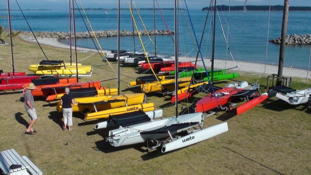 Tauranga Yacht club taken over by the Weta fleet - 2008 Weta National Championships  © Chris Kitchen