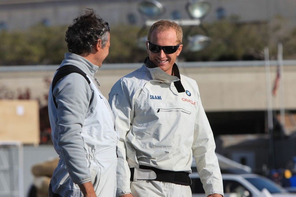 helmsman James Spithill (right) © BMW Oracle Racing Photo Gilles Martin-Raget http://www.bmworacleracing.com