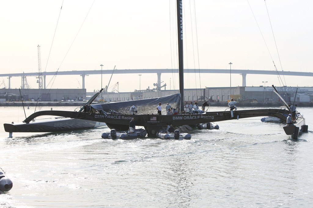 BMW ORACLE Racing - BOR 90 october 09 version trials photo copyright BMW Oracle Racing Photo Gilles Martin-Raget http://www.bmworacleracing.com taken at  and featuring the  class