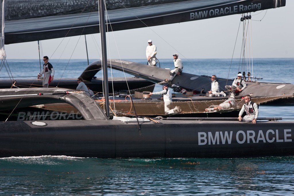 13/10/2009 - San Diego (USA, CA) - 33rd America's Cup - BMW ORACLE Racing - BOR 90 modifications***13/10/2009 - San Diego (USA, CA) - 33rd America's Cup - BMW ORACLE Racing - BOR 90 modifications photo copyright BMW Oracle Racing Photo Gilles Martin-Raget http://www.bmworacleracing.com taken at  and featuring the  class
