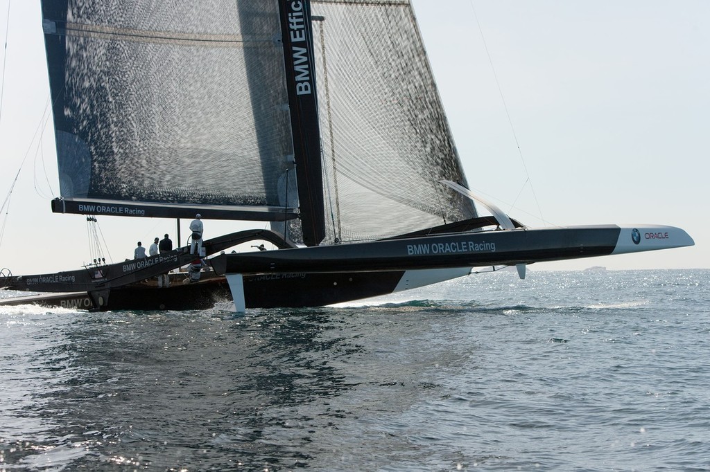 13/10/2009 - San Diego (USA, CA) - 33rd America's Cup - BMW ORACLE Racing - BOR 90 modifications***13/10/2009 - San Diego (USA, CA) - 33rd America's Cup - BMW ORACLE Racing - BOR 90 modifications photo copyright BMW Oracle Racing Photo Gilles Martin-Raget http://www.bmworacleracing.com taken at  and featuring the  class