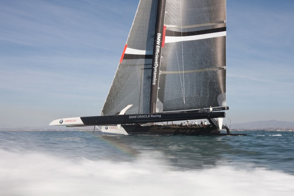 28/10/2009 - San Diego (USA, CA) - 33rd America's Cup - BMW ORACLE Racing - BOR 90 october 09 version trials***28/10/2009 - San Diego (USA, CA) - 33rd America's Cup - BMW ORACLE Racing - BOR 90 october 09 version trials photo copyright BMW Oracle Racing Photo Gilles Martin-Raget http://www.bmworacleracing.com taken at  and featuring the  class