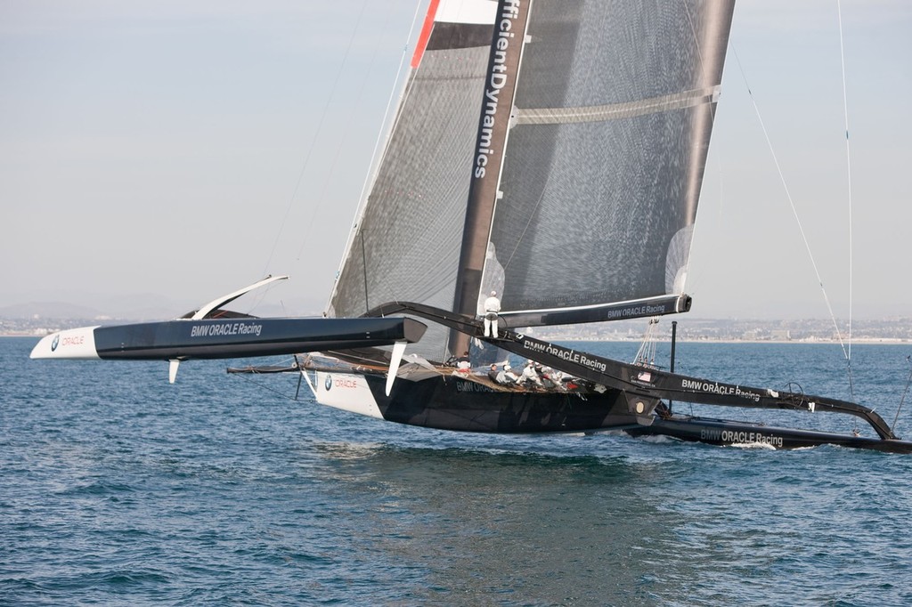 28/10/2009 - San Diego (USA, CA) - 33rd America's Cup - BMW ORACLE Racing - BOR 90 october 09 version trials***28/10/2009 - San Diego (USA, CA) - 33rd America's Cup - BMW ORACLE Racing - BOR 90 october 09 version trials photo copyright BMW Oracle Racing Photo Gilles Martin-Raget http://www.bmworacleracing.com taken at  and featuring the  class