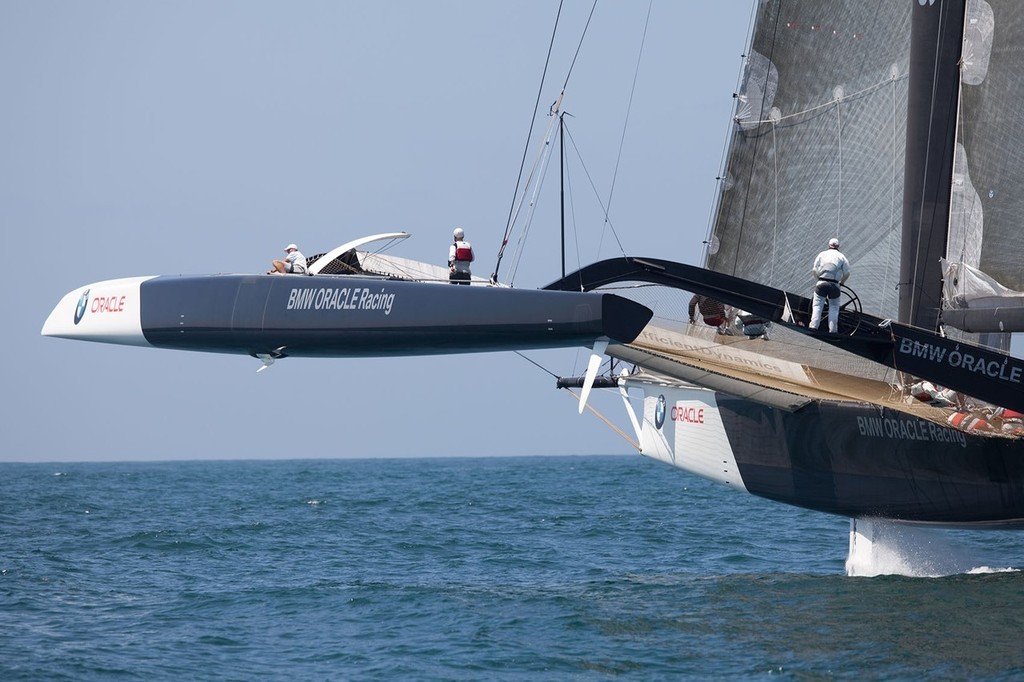 BMW ORACLE Racing - 90 ft Trimaran testing © BMW Oracle Racing Photo Gilles Martin-Raget http://www.bmworacleracing.com