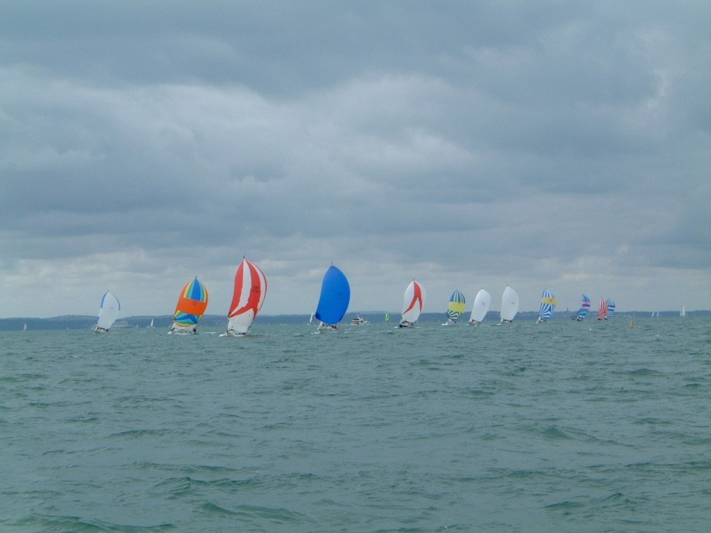 Wild Thyme leading from GiGi and Polar Star - Contessa 32 Nationals at Hayling Island Sailing Club © Keith Feltham