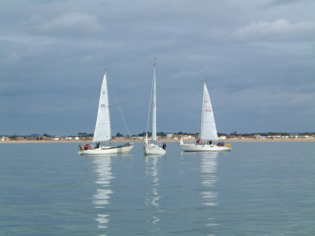 Calm conditions preceded the last day of close racing in F4 winds - Contessa 32 Nationals at Hayling Island Sailing Club © Keith Feltham