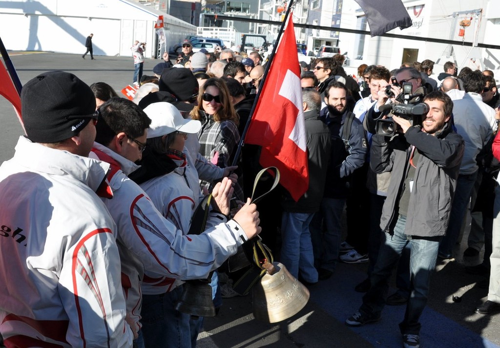 The fans showing off before to retire until next race day. photo copyright Jean Philippe Jobé taken at  and featuring the  class