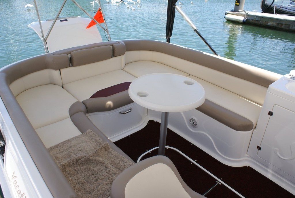 Comfort is the name of the game board the Southbeach Vacationer, the aft cockpit offering ample lounging space. - Southbeach goes diesel © Bob Wonders