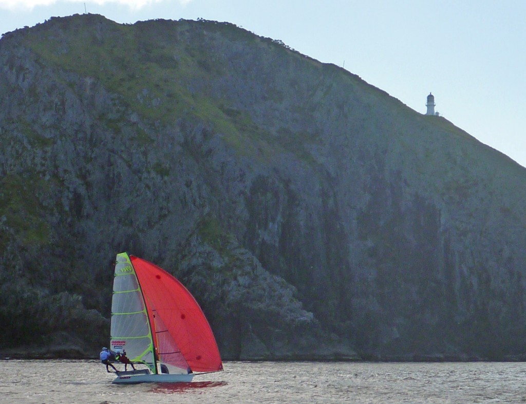 Cape Brett - Burling Tuke 49er ride in the 2009 Coastal Classic photo copyright Burling Media taken at  and featuring the  class