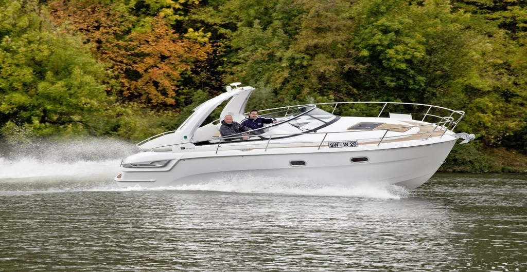 Bavaria Sport Yacht 28 Sport under power as it swoops through a turn. - Bavaria - German craftsmanship to the fore photo copyright Bavaria Motor Yachts taken at  and featuring the  class