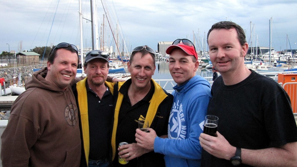 Mike Reed (centre) and Crew from Voodoo Child, enjoying the moment - Port Line Cup 2009 © Steve Hall