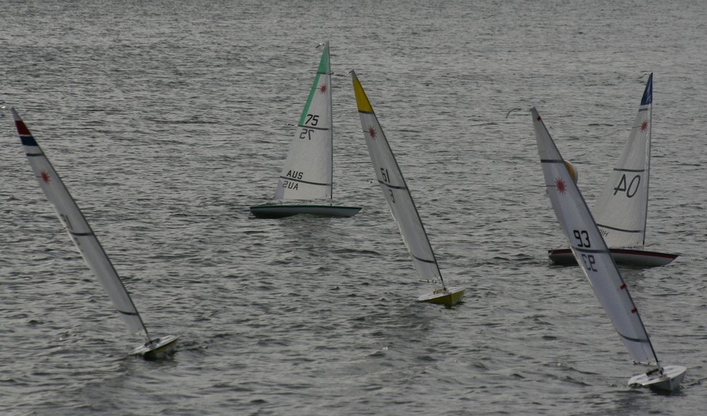 Peeling off looking for a wind shift - 2009 RC Laser NSW State Championship photo copyright Cliff Bromiley taken at  and featuring the  class