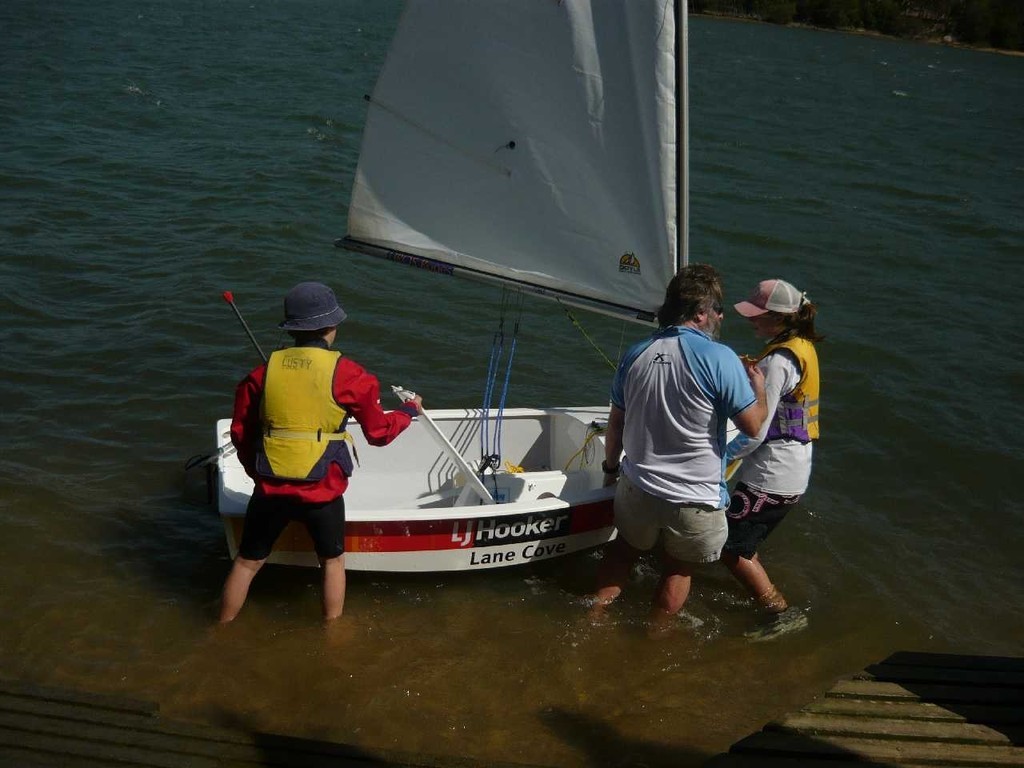 First Sabot hits the water © Andrew Glassock