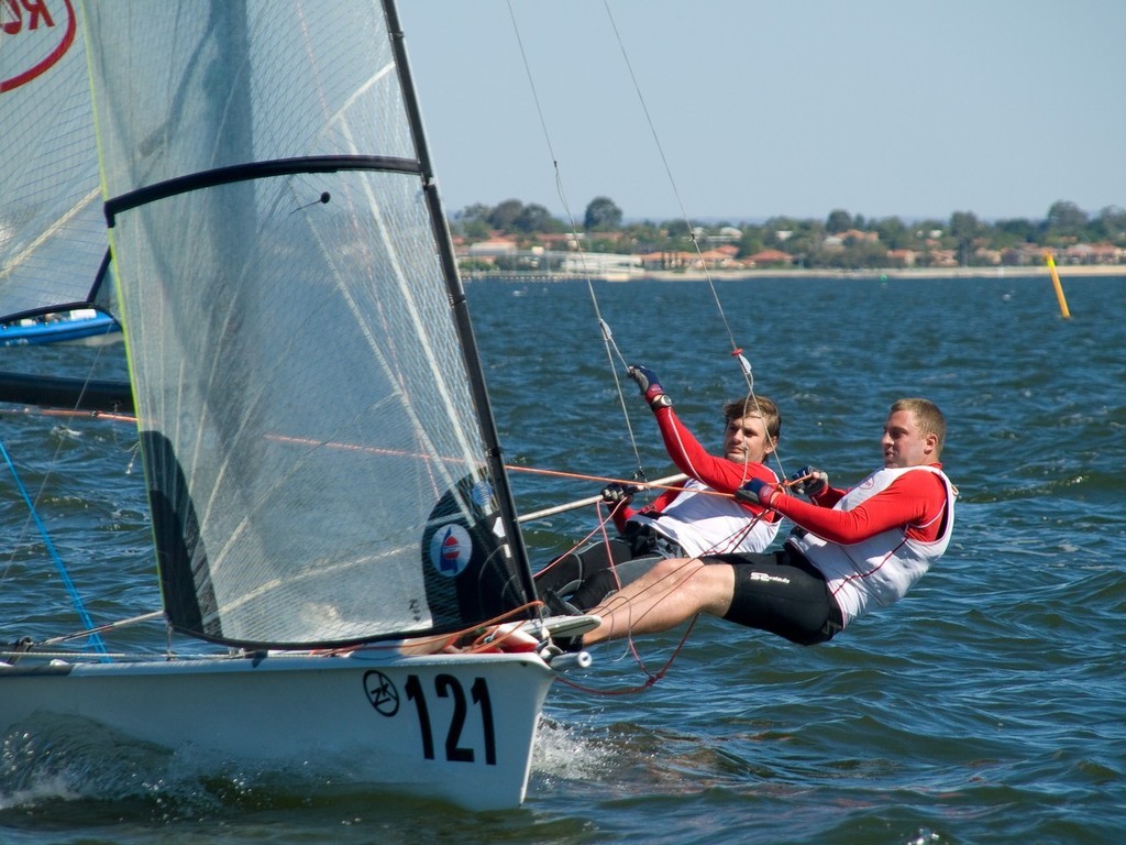 Kiwi Team battles with strong local fleet - 29er and 49er Australian Championships 2009 © Peter Kovesi