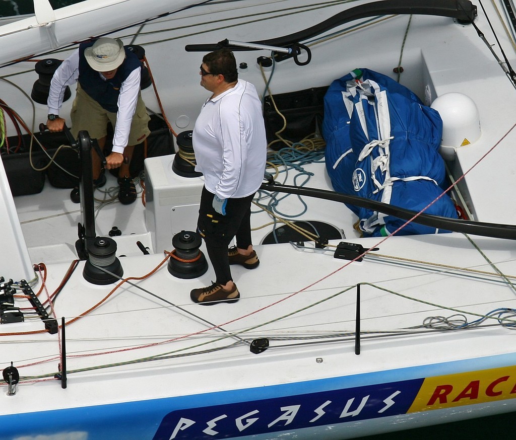 Philippe Kahn and Richard Clarke do it doublehanded on Pegasus 101.  - Transpac 2007 © Rich Roberts http://www.UnderTheSunPhotos.com