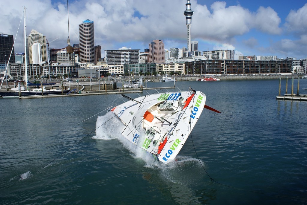 Ecover self-righting test - Auckland’s Viaduct Harbour © Richard Gladwell www.photosport.co.nz