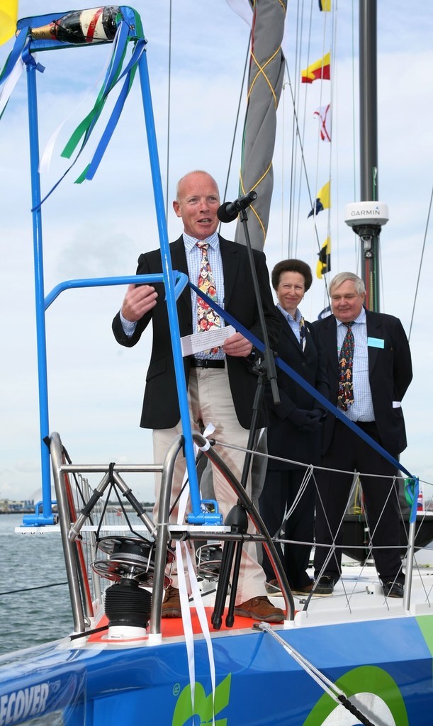 HRH The Princess Royal is shown around his new Open 60 Yacht, Ecover by skipper Mike Golding. photo copyright onEdition http://www.onEdition.com taken at  and featuring the  class