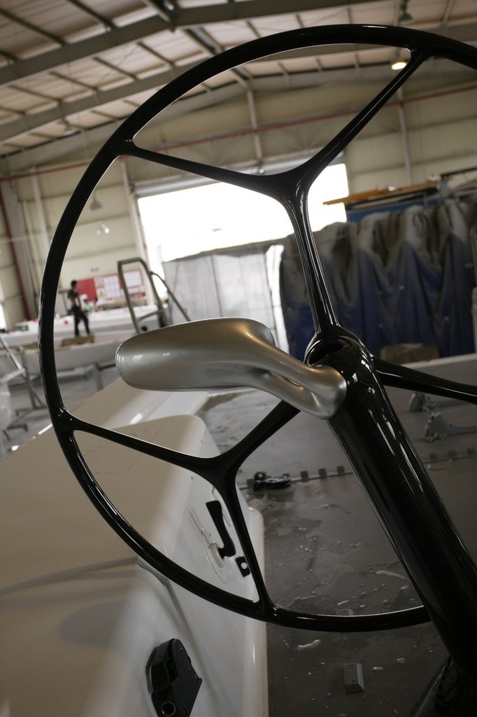 New Alfa Romeo 70’ at McConaghy’s China yard. Wing mirrors on the steering pedestal? © Guy Nowell http://www.guynowell.com