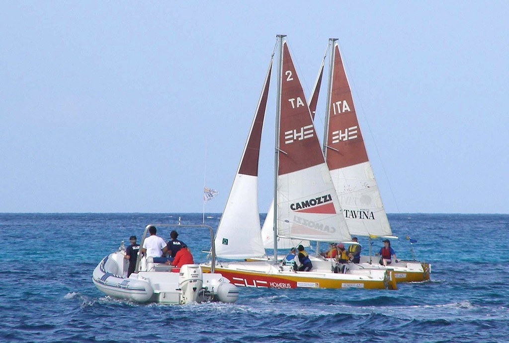 There was close racing between Australia and New Zealand in the practice matches photo copyright SW taken at  and featuring the  class