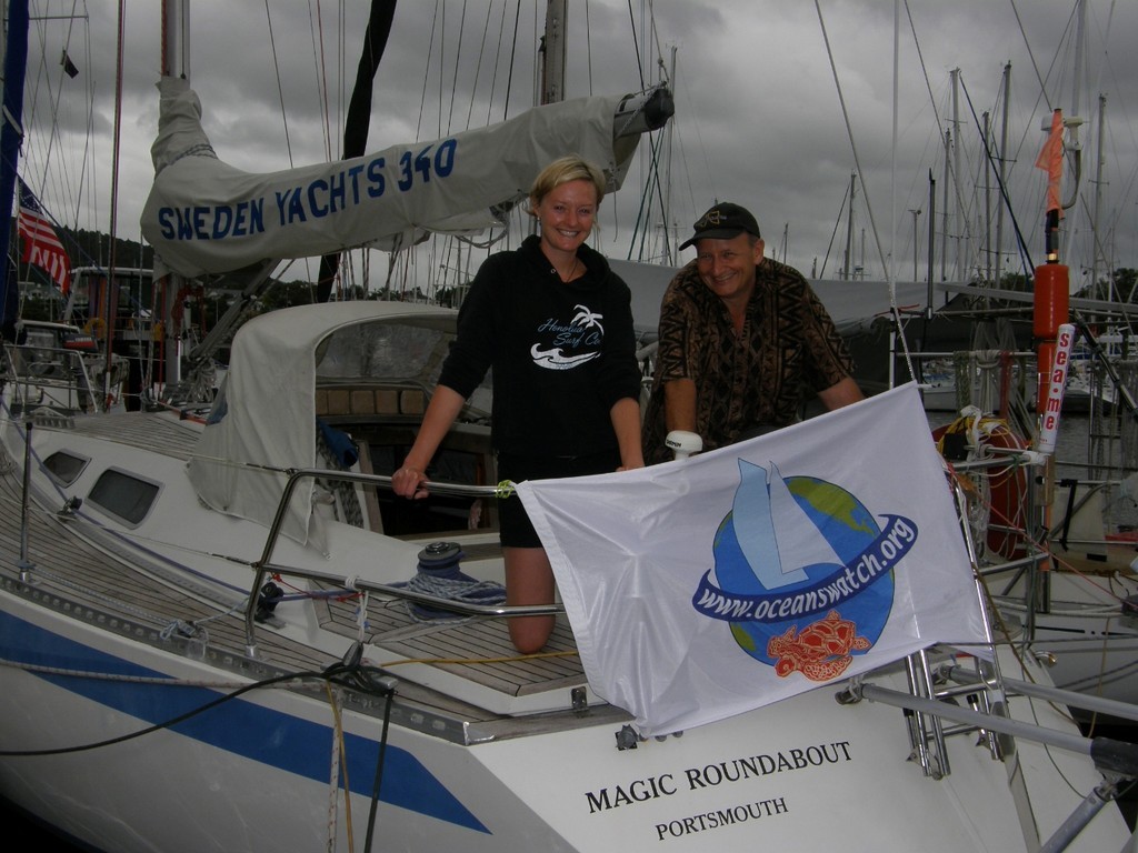 Alice Sowerby and Chris Bone of OceansWatch on Magic Roundabout in Whangarei, New Zealand - OceansWatch is gifted the long term use of a yacht photo copyright unknown unknowm taken at  and featuring the  class