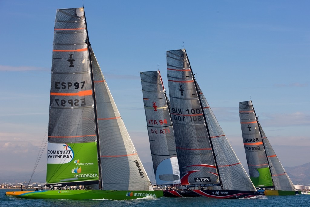 Four teams from four countries contested the America’s Cup class at the Desafio Trophy © Carlo Borlenghi/ Alinghi http://www.alinghi.com