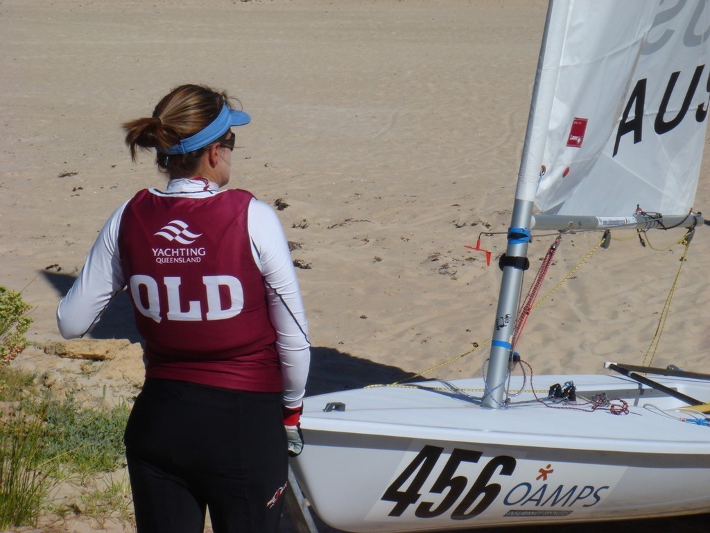 Ashley Stoddart (QLD) Leading in the Women's Laser Radial Class at the 2009 OAMPS Australian Youth Championship - OAMPS Insurance Brokers Australian Youth Championship 2009 photo copyright Laura Baldwin taken at  and featuring the  class