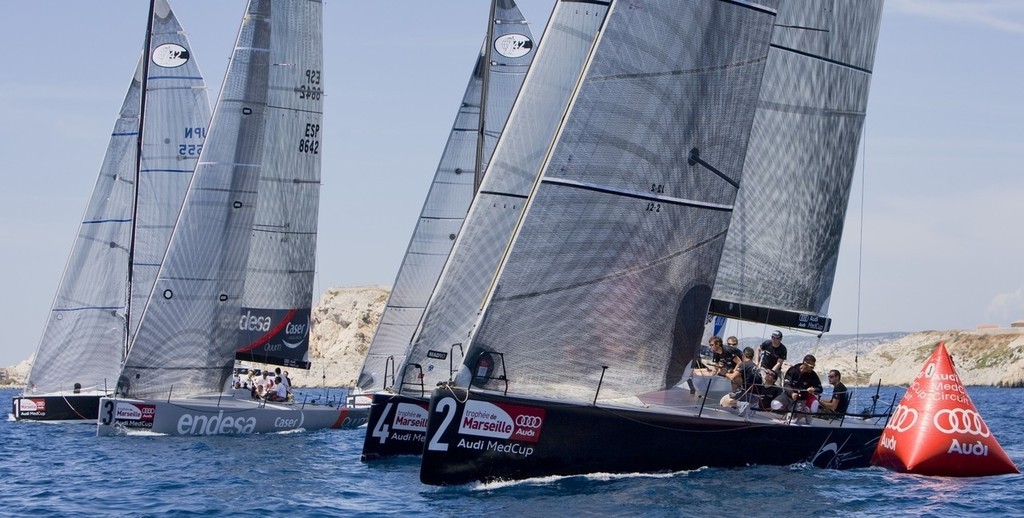 Tight start in the practice race for the GP42’s in Marsellles photo copyright Ian Roman/Audi MedCup http://2008.medcup.org/home/ taken at  and featuring the  class