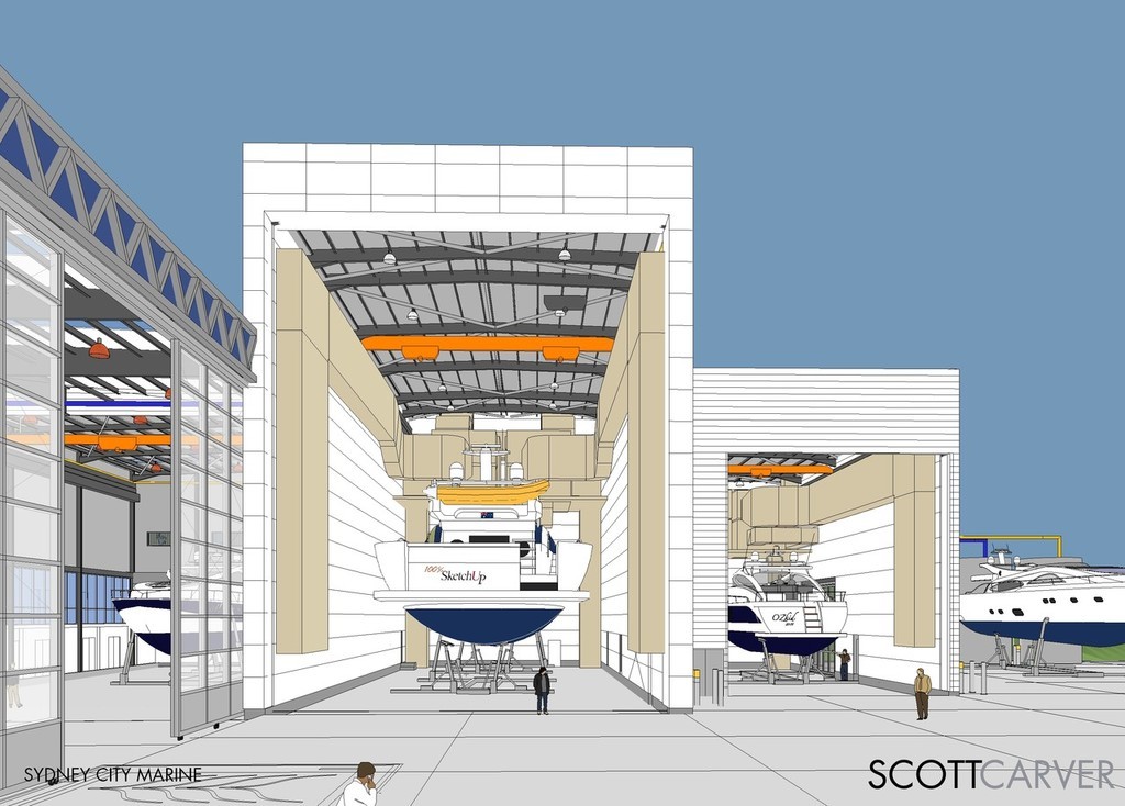 Artist's impression of the spray booth planned for the precinct. photo copyright MIAA taken at  and featuring the  class