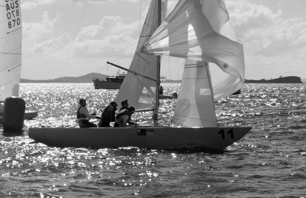 Crew work on Barry during Race 5 - Musto Etchells Australian Winter Championship 2009 photo copyright Sail-World.com /AUS http://www.sail-world.com taken at  and featuring the  class