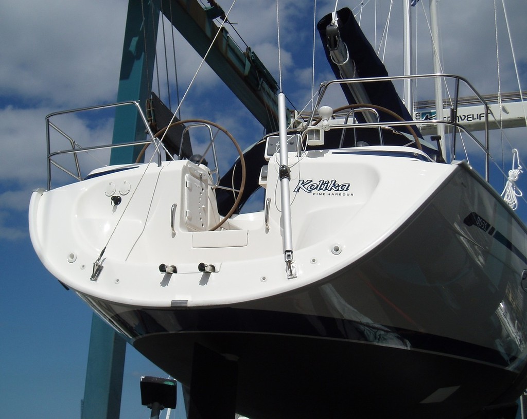 Bavaria 42, Kolika, before launching - International Marine Brokers photo copyright Jane Pares taken at  and featuring the  class