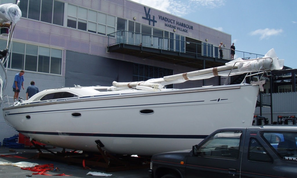 Bavaria 44 Vision in the commissioning process at the Viaduct Harbour Village photo copyright International Marine Brokers New Zealand www.internationalmarine.co.nz taken at  and featuring the  class