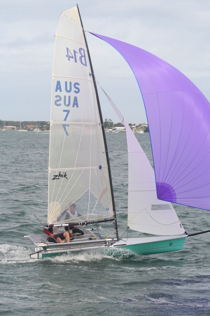 Bonework - Scott Cunningham and Jason Walker, VIC - 3rd place overall - Australian B14 Championships, Belmont, Lake Macquarie photo copyright Rafael Heale taken at  and featuring the  class