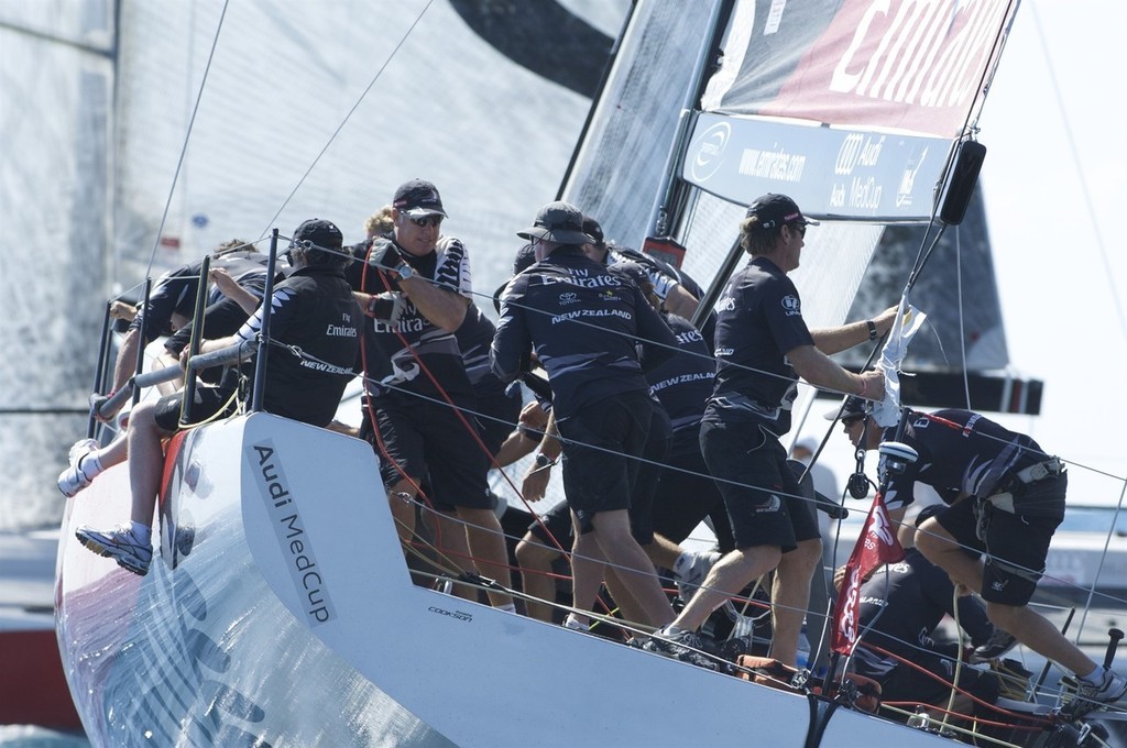 A view of Emirates Team New Zealand NZL380 with which her competitors beacme very familiar  MedCup 2009. 19/9/200 © Emirates Team New Zealand / Photo Chris Cameron ETNZ 