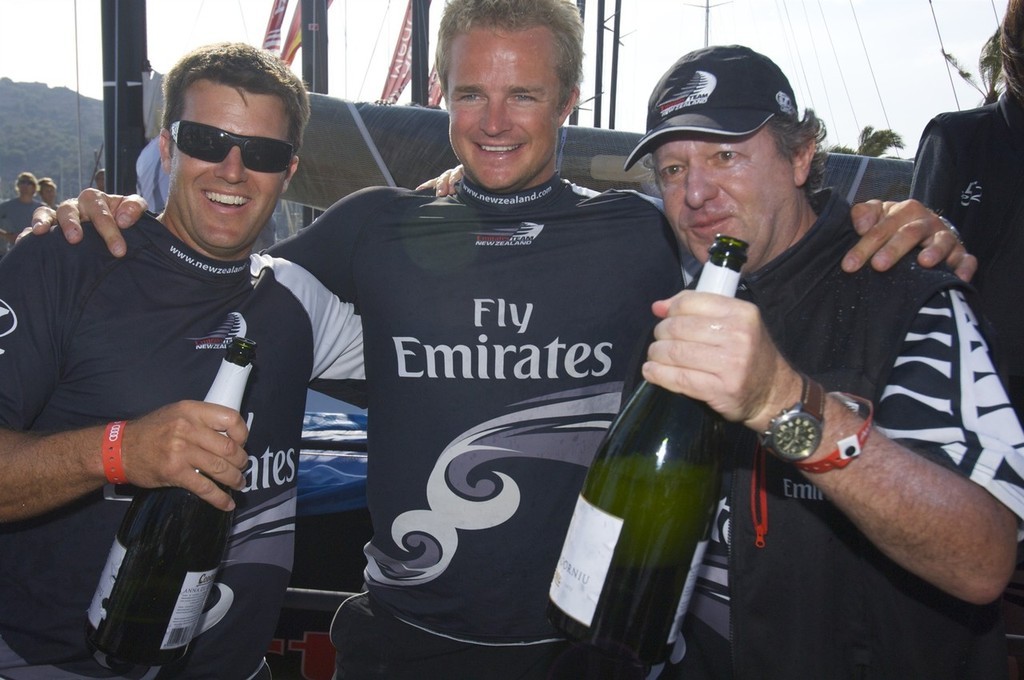Emirates Team New Zealand’s long-time backer, Matteo deNora (right) celebrates winning the Caja Mediterra´neo Region of Murcia Trophy and the MedCup 2009. 19/9/200 photo copyright Emirates Team New Zealand / Photo Chris Cameron ETNZ  taken at  and featuring the  class